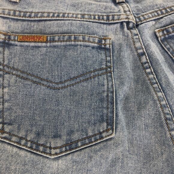 Vintage 80s Women's Jordache Mom Jeans 26x29 High Waist Tapered Leg Blue Denim - Picture 11 of 11